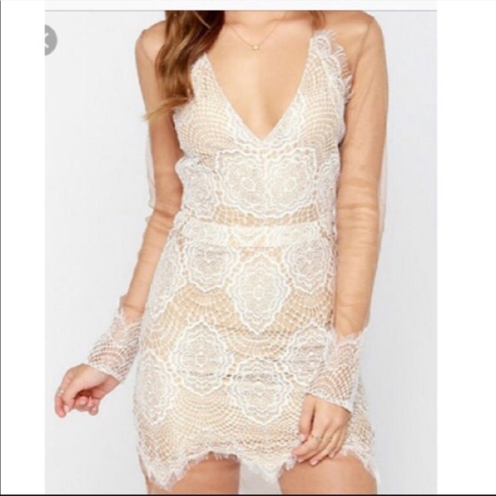 White Lace dress LUXXEL
